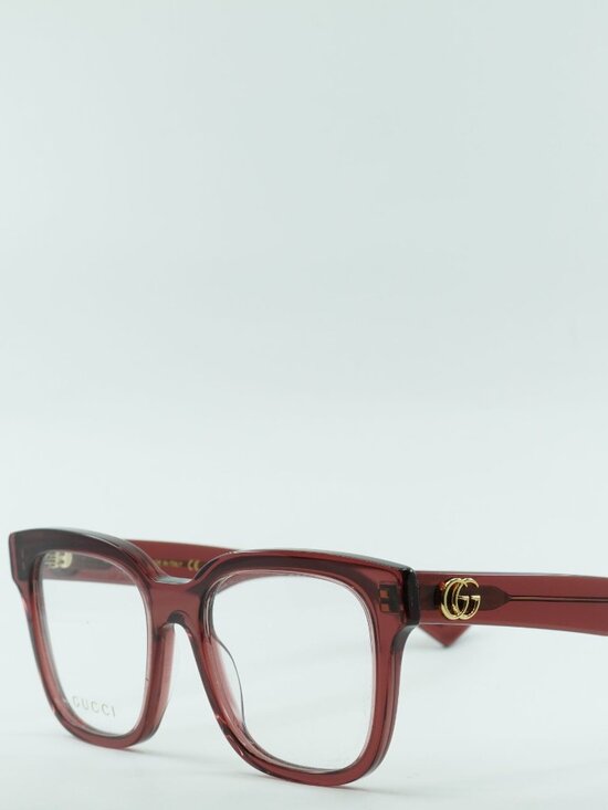 Gucci GG0958O 006 Eyeglasses Burgundy 52mm Square Frame main image 5